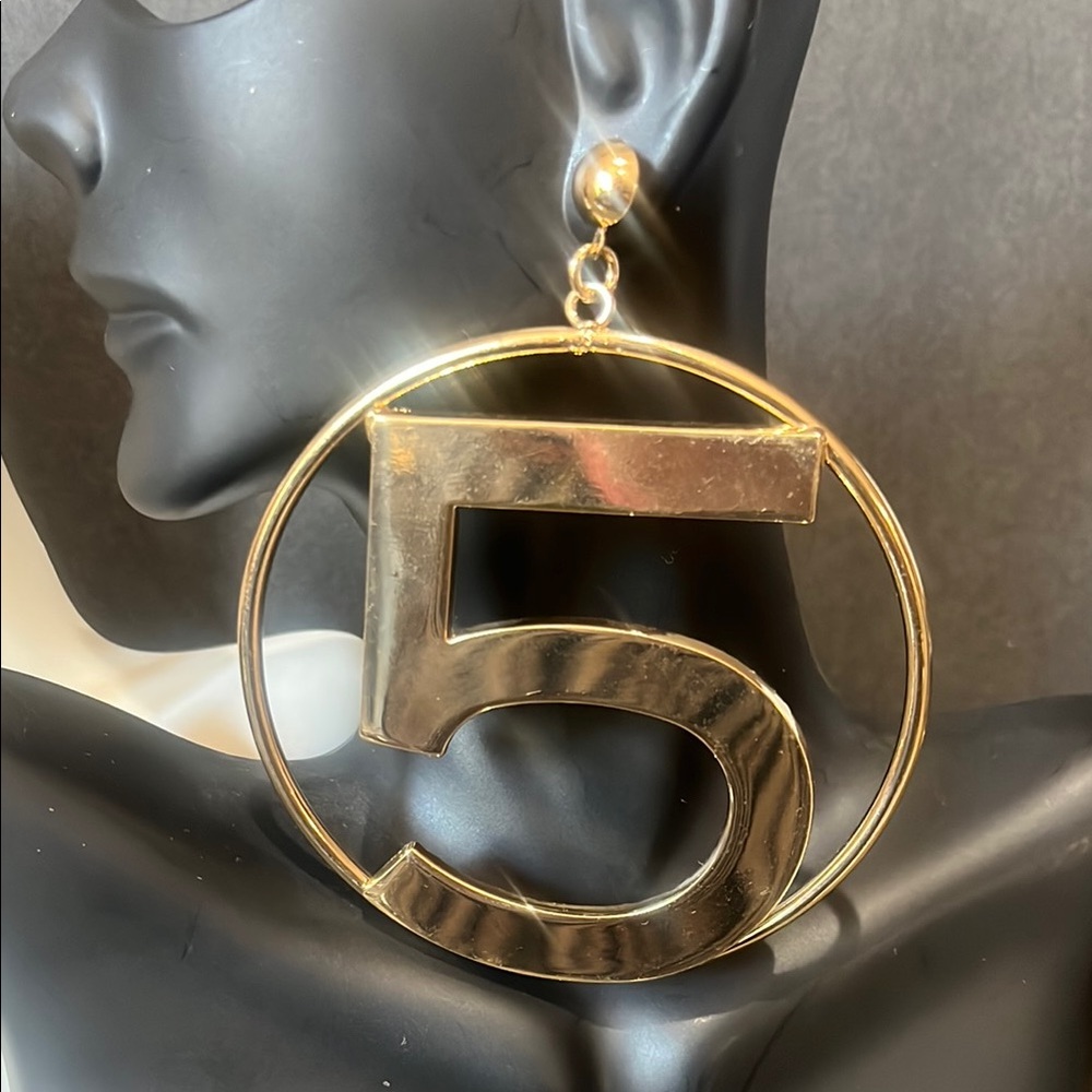 Gold Statement Earrings - Picture 4 of 4